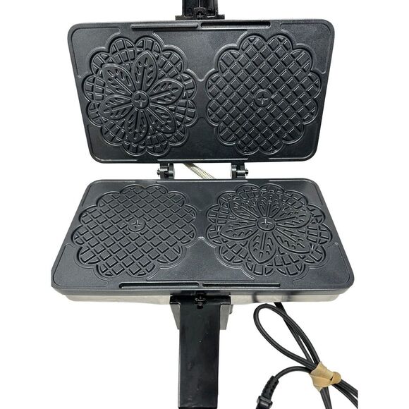 Master Chef Nonstick Pizzelle Baker Cookie Maker MTF-NSP-940 BLA-1005 Tested - Picture 2 of 4